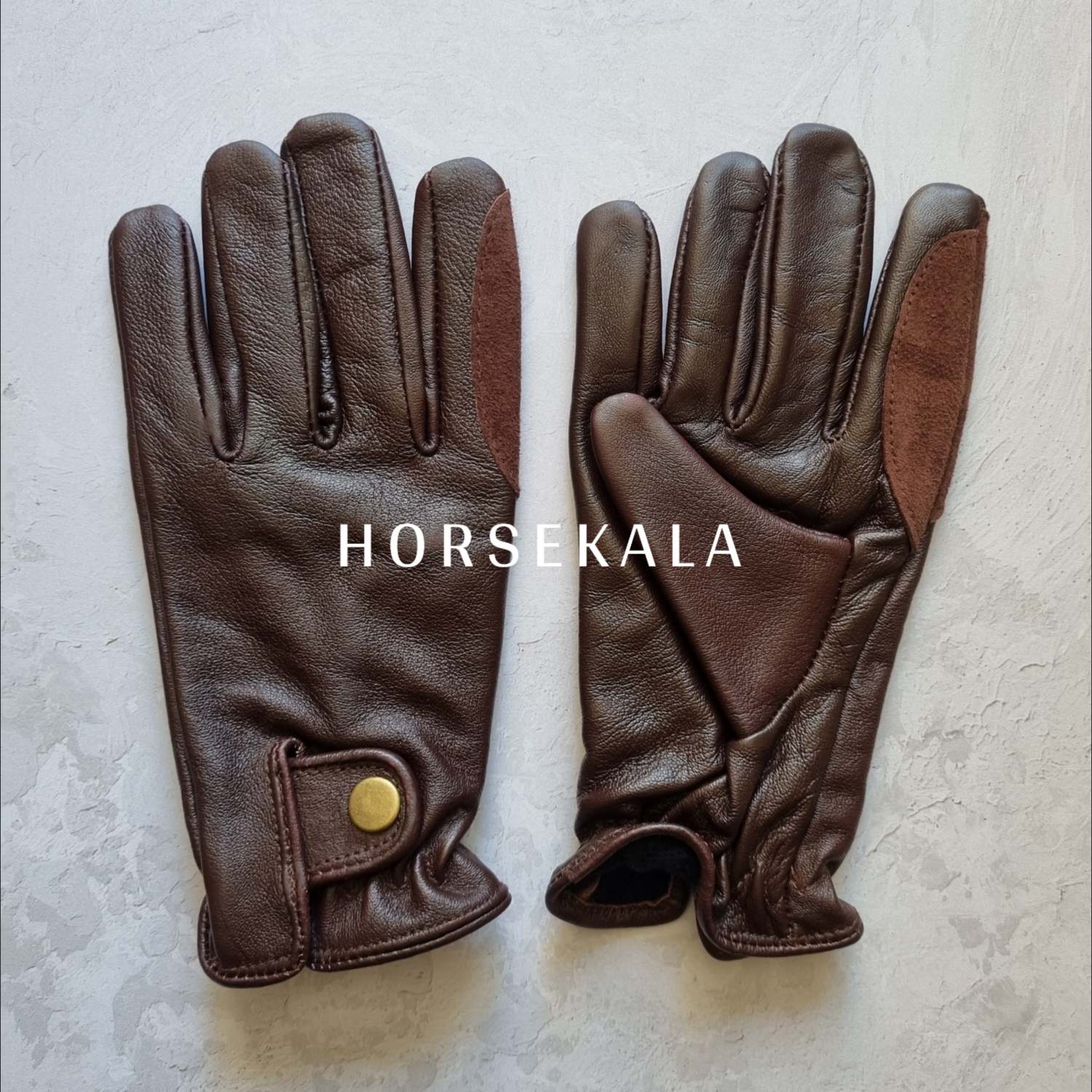3-دستکش سوارکاری چرمی کلاسیک