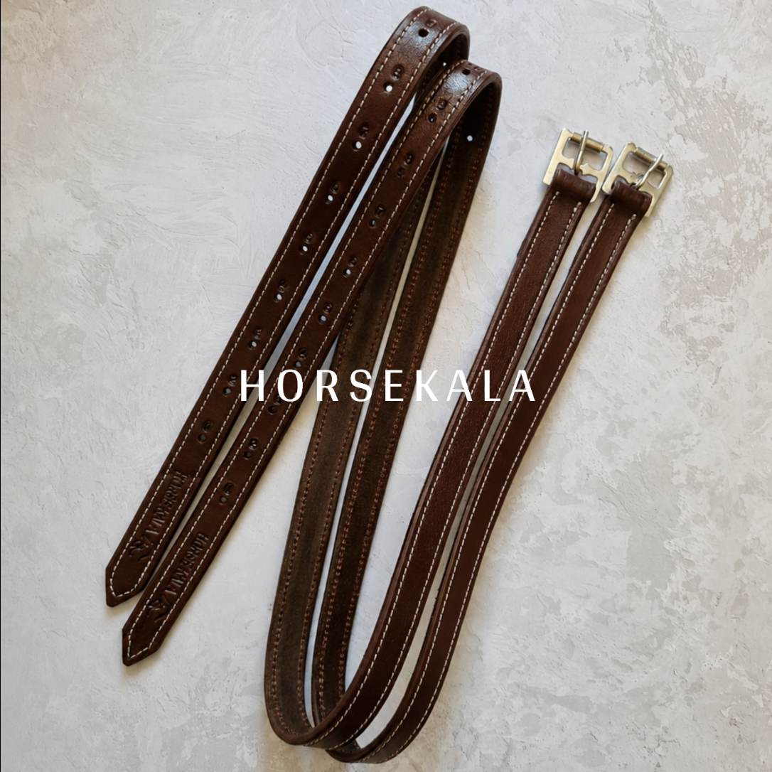 1-بند رکاب چرمی طرح دوخت